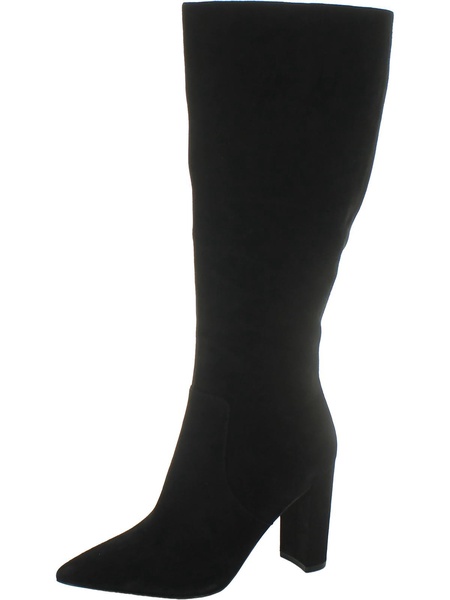 danee womens solid pointed toe knee-high boots