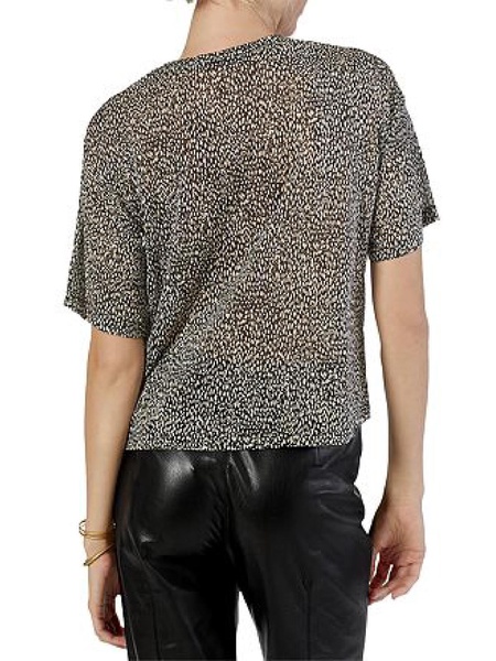 alessandra womens printed short sleeves blouse