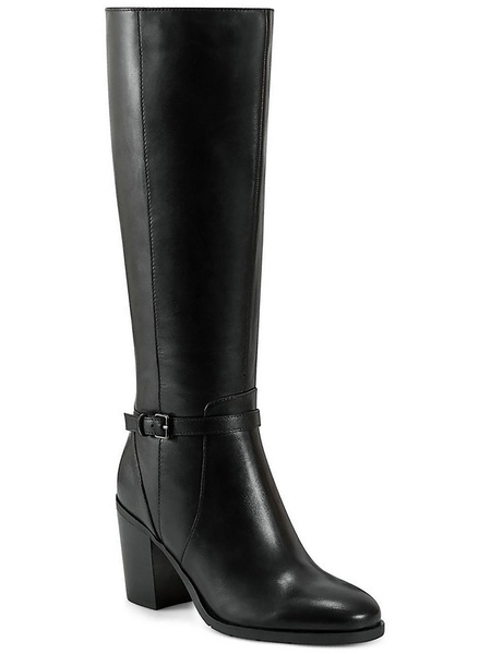 imani womens leather belted mid-calf boots