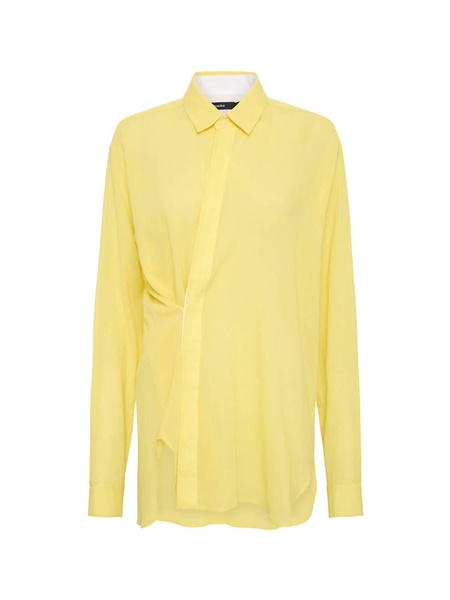 women's relaxed gauze cotton shirt in zest