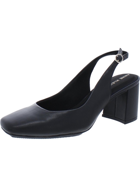 laney womens faux leather slip on slingback heels