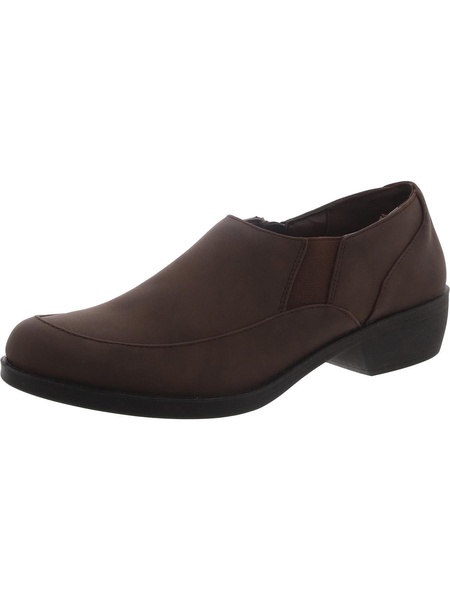 womens faux leather slip on clogs