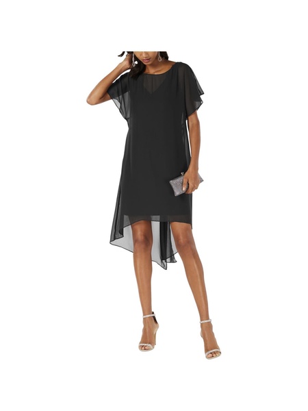 womens chiffon overlay cocktail dress