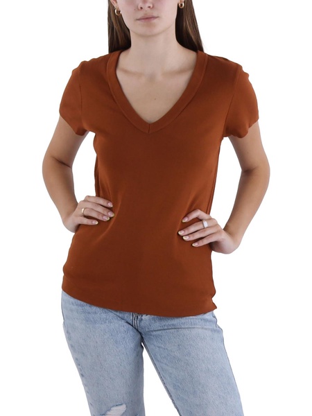 womens cotton v-neck pullover top