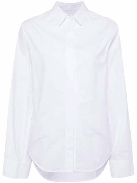 cotton wide sleeve shirt in white