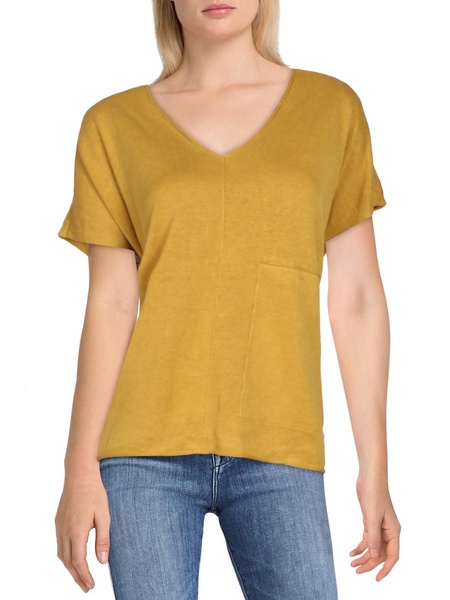 womens v neck cap sleeves top