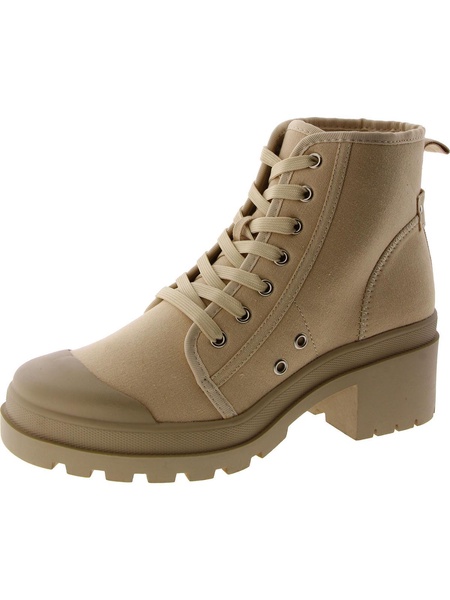 womens lace-up round toe combat & lace-up boots