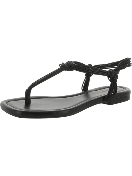 deja womens strappy man made thong sandals