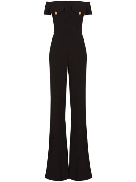 BALMAIN 24SS Women's Black Jumpsuit - Trendy and Chic One-Piece Outfit