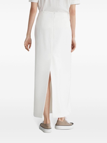 cotton straight maxi skirt