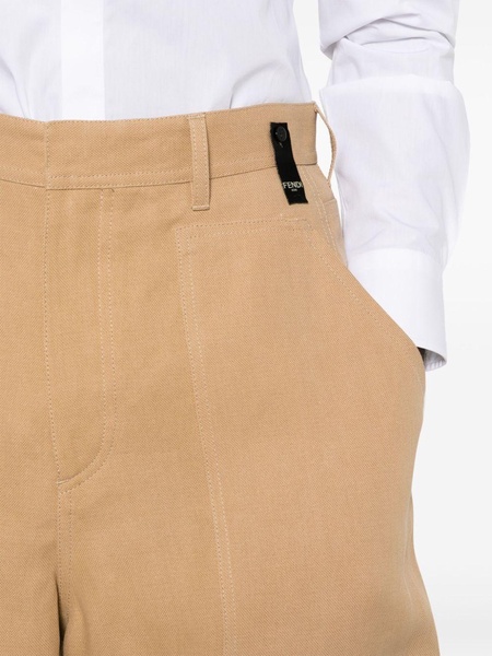 neutral canvas bermuda shorts