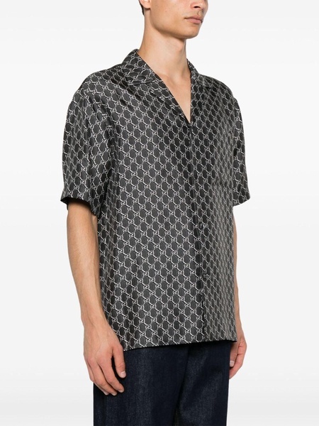 Grey GG-Print Shirt