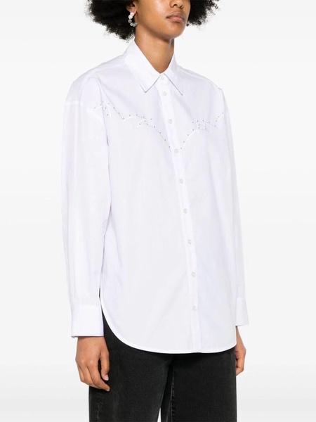 embroidered poplin shirt