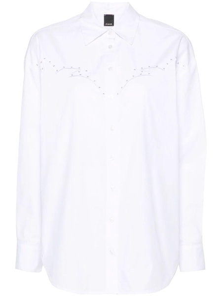 embroidered poplin shirt