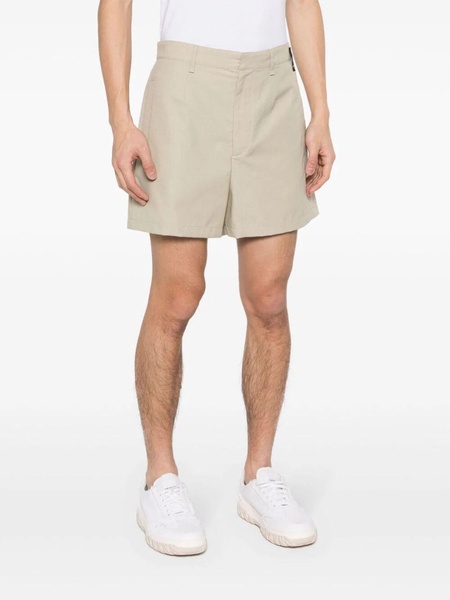 Textured Wool Shorts in Jojoba