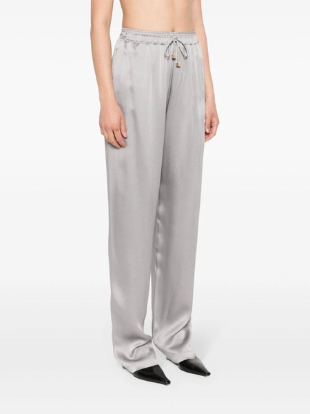 satin tapered trousers