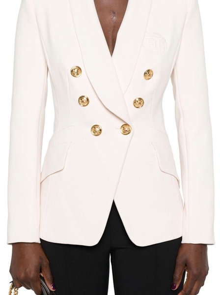 double-breasted crepe blazer