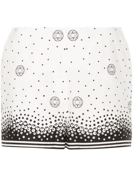 monogram-print cotton shorts