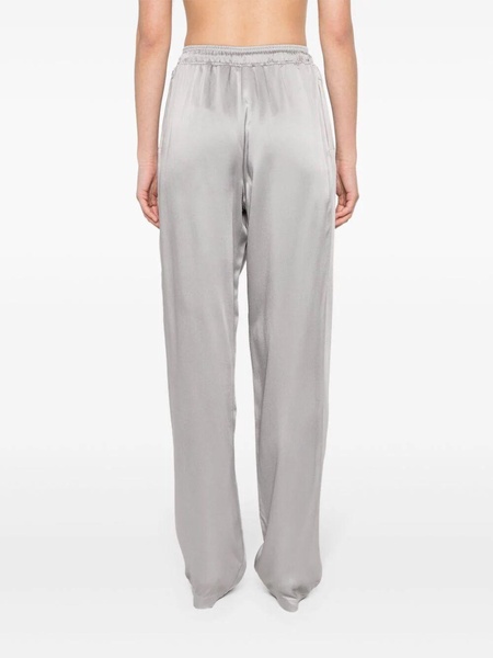 satin tapered trousers