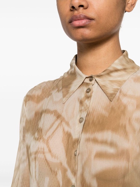 graphic-print fluid shirt 