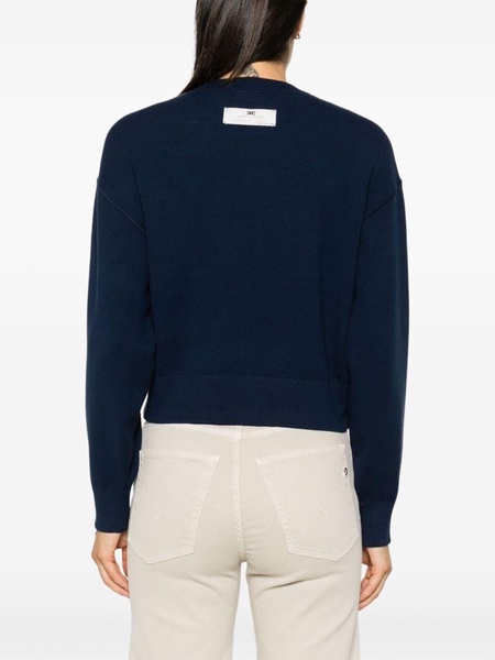 towelling-logo cropped sweater