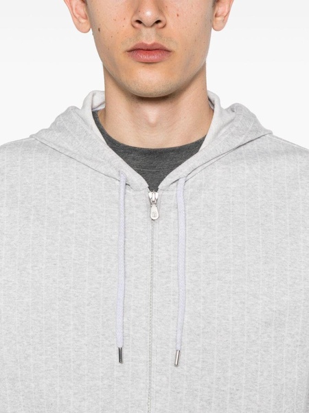 striped zip-up hoodie