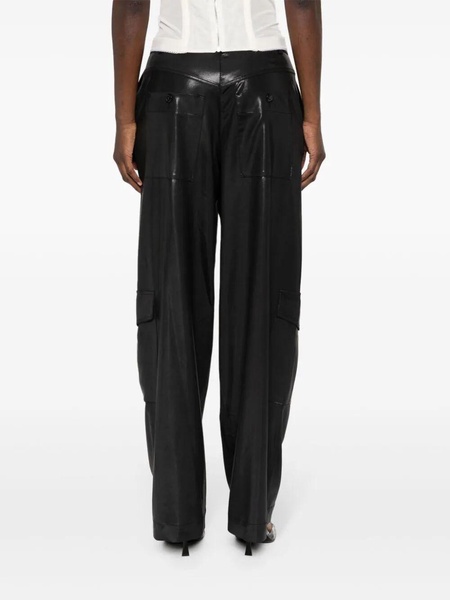 Lamé Effect Cargo Pants