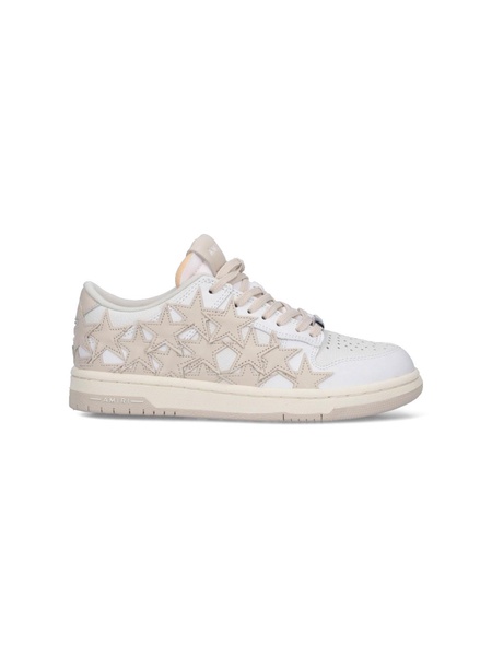 Stars Low Sneakers In White Leather