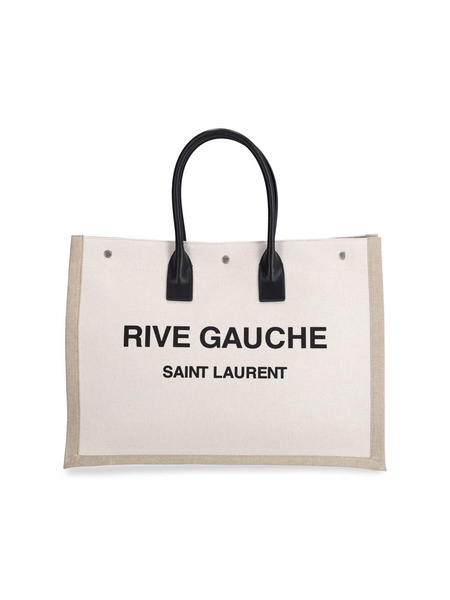 Rive Gauche cotton and linen tote bag