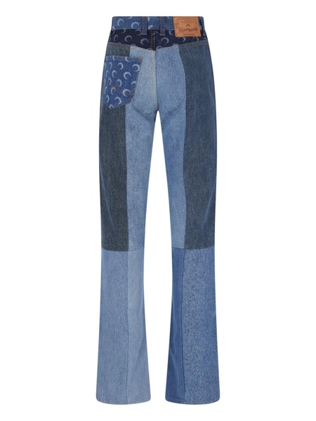 Patchwork Straight Jeans