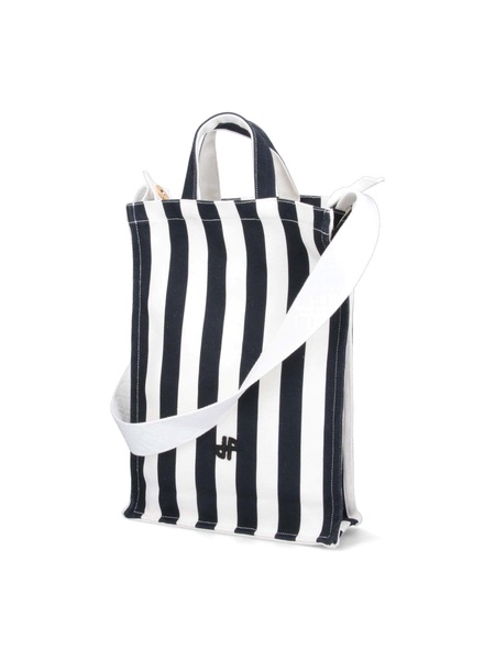 Striped tote bag