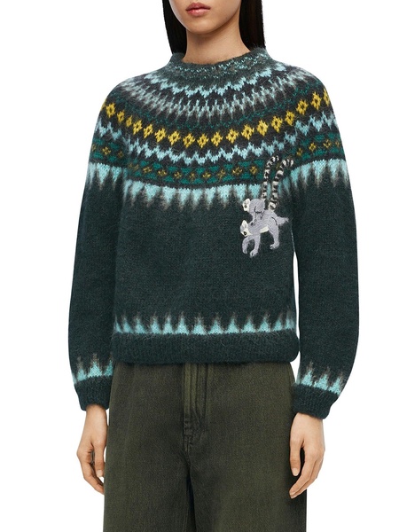 x Suna Fujita jacquard mohair-blend sweater