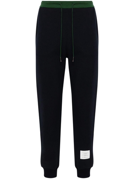 colour-block cotton track pants