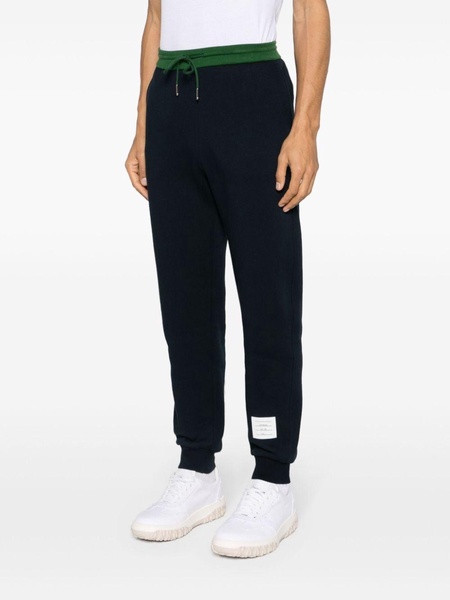 colour-block cotton track pants