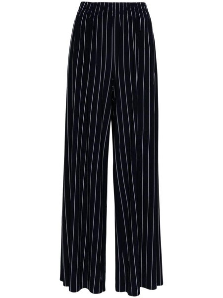 Norma Kamali Pinstripe Flared Trousers