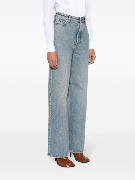 high-rise wide-leg jeans