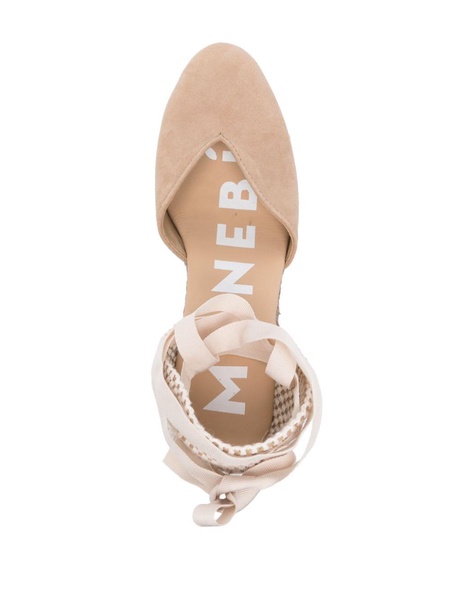 Manebi Hamptons Suede Heart Shaped Wedge Espadrilles