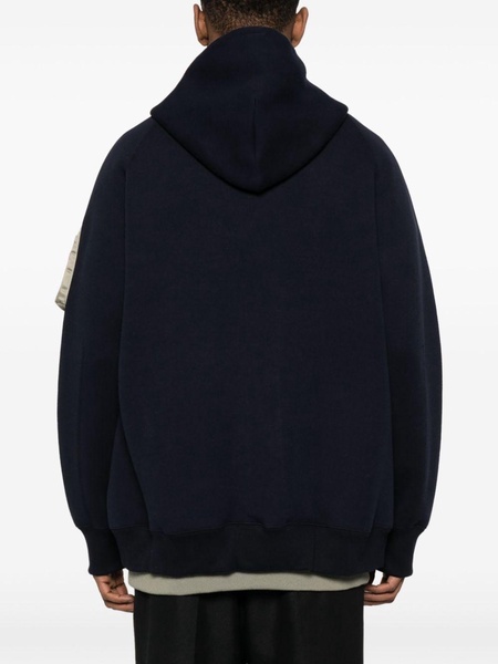 layered zipped hoodie