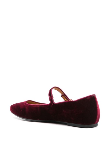 velvet ballet flats