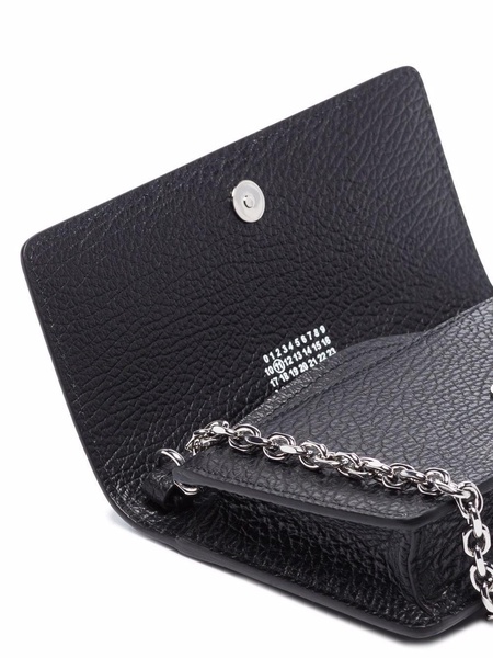 MAISON MARGIELA Iconic Stitch Mini Leather Wallet on Chain