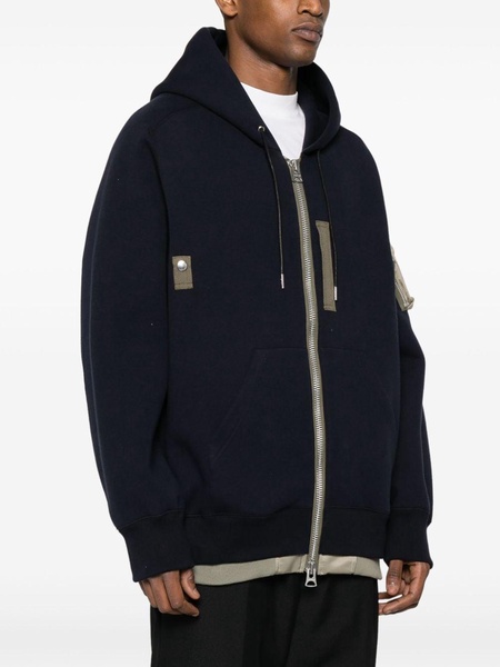 layered zipped hoodie