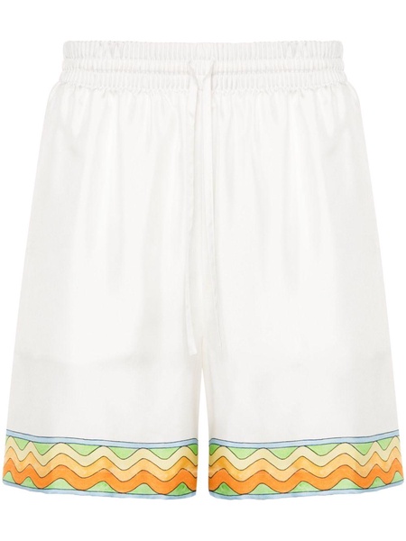 Casablanca Drawstring Silk Shorts