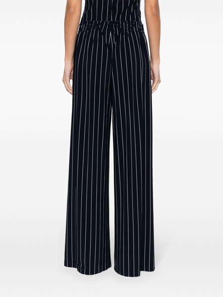 Norma Kamali Pinstripe Flared Trousers