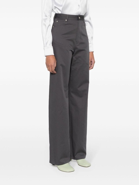 high-waist wide-leg trousers