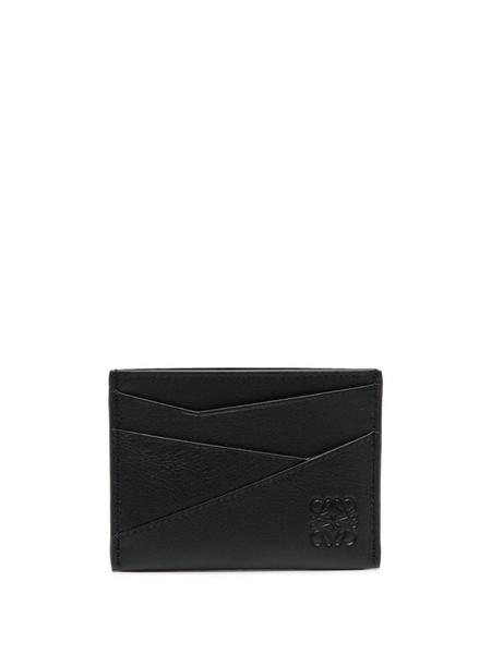 Puzzle Edge Logo-Debossed Leather Cardholder