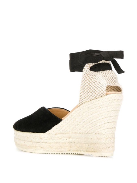 Manebi Hamptons Suede Heart Shaped Wedge Espadrilles