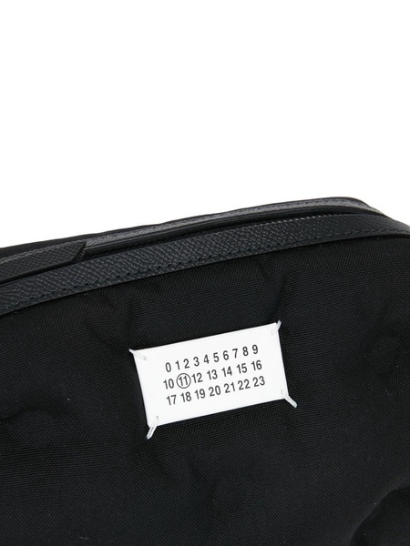 MAISON MARGIELA Men's Black Logo-Patch Belt Handbag for FW23