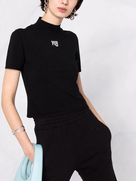 T By Alexander Wang Logo Viscose Top