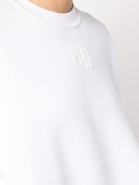 Alexander Wang Essential Terry Crew Sweatshirt With Puff Paint Logo Clothing