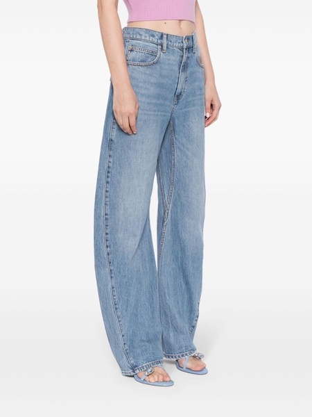 twisted straight-leg jeans